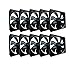 Apevia CF1012S-BK 120mm 4pin Molex & 3pin Motherboard Black Silent Case Fan (10-pk)