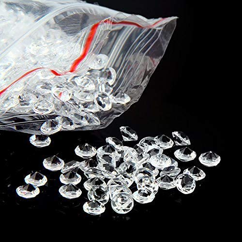 Miraclekoo 2000 Pcs 8mm Clear Acrylic Diamonds Sparkly Table Confetti Crystals for Wedding Bridal Shower Party Decorations Vase Fillers - Thumbnail 4