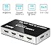 Univivi HDMI Switch 4k@60Hz HDMI Switcher 5-Port 5x1 Switch Distributor Support HDR & HDCP 2.2 Pass-Through & 3D Visual Effect with Remote Control and Power Supply [Upgraded 2.0 Version]