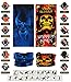 VANCROWN Headwear Head Wrap Sport Headband Sweatband 220 Patterns Magic Scarf 12PCS & 6PCS 12 in 1 (12PCS.Skeletons 2)