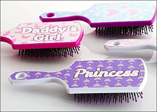 Boxer Gifts Purple"Princess" Name Hairbrush | Cute Birthday Christmas Stocking Filler Gift for Her | Soft Bristles for Gentle Detangling