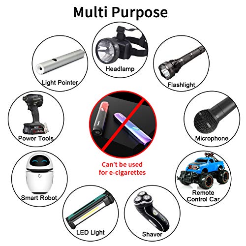 18650 Akku, Keenstone 2 Stücke 3500mAh 3,7V Wiederaufladbarer Batterie 18650 Li-Ionen Button Top Akku für LED-Taschenlampe, Ferngesteuertes elektronisches Spielzeug, Mikrofon-[Nicht für E-Zigaretten]