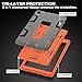 TOPSKY Case for All-New Amazon Fire HD 8 2016 (6th Gen),[Kickstand Feature],Shock-Absorption/High Impact Resistant Armor Defender Case for Fire HD 8 Tablet (6th Gen, 2016 Release), Grey/Orange