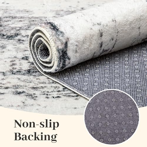 Calore Rugs for Living Room Soft Modern Carpet Non-Slip Bedroom Rug Large Short Pile Area Rugs Home Decor (Grey-Multi, 120 x 160 cm)
