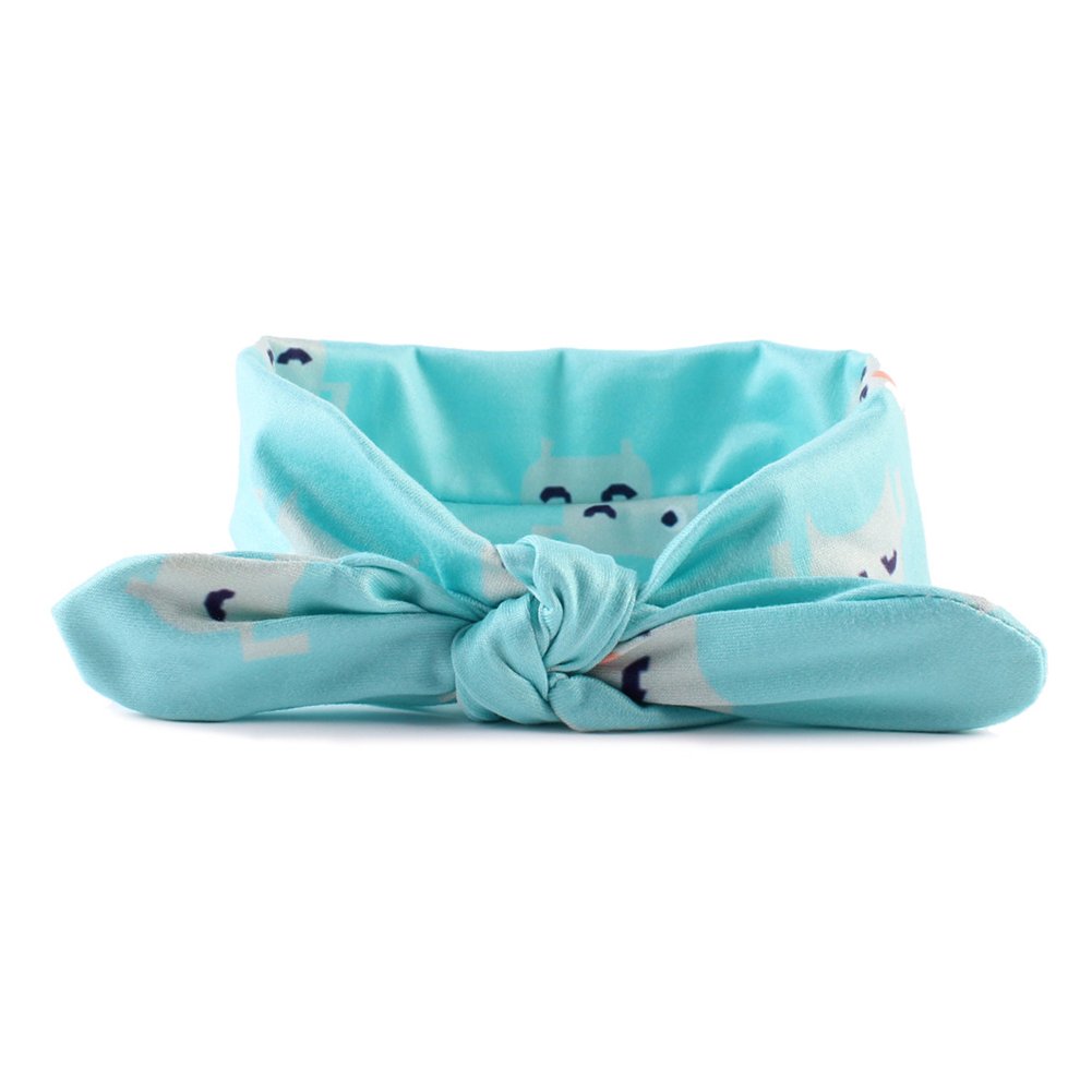 rrimin baby girl's cotton knotted adjustable hairband (multicolour) - pack of 6