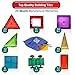 MOBIUS Toys Magnetic Blocks 66 Piece Set - Magnetic Tiles for Kids, with Strong Metallic Rivets - 3D Various Magnetic Shapes That Build - Magnet