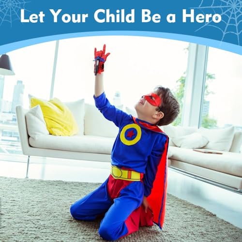 ovixa Superhero Spider Web Shooter Toy – Wrist Launcher with Gloves for Boys, Men & Kids | Cool Party Gadget, Cosplay Toy Gift