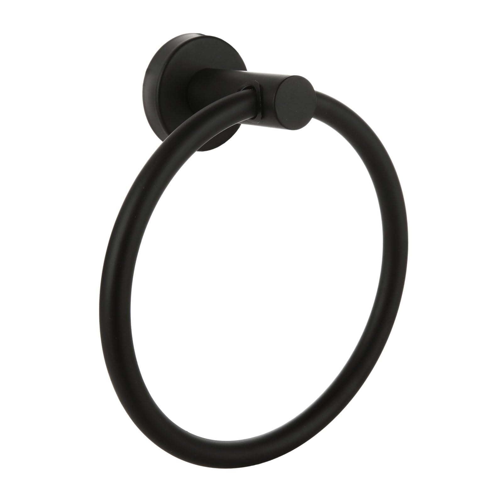 ASelected Stainless Steel Towel Ring 6.3In(16Cm) Hanging Towel Hanger Hand Towel Holder For Bathroom Round Towel Hanger For Kitchen Bathroom Black