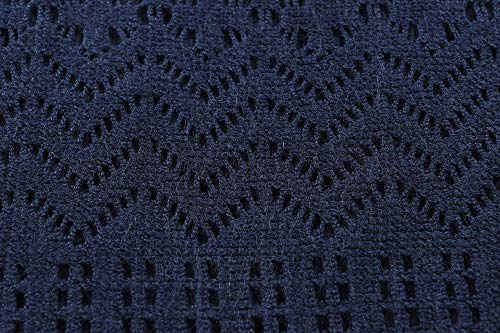 Knit Shawl Wrap for Women Capes Ladies Knitted Scarf Tassel Open Poncho Cardigan (Navy)