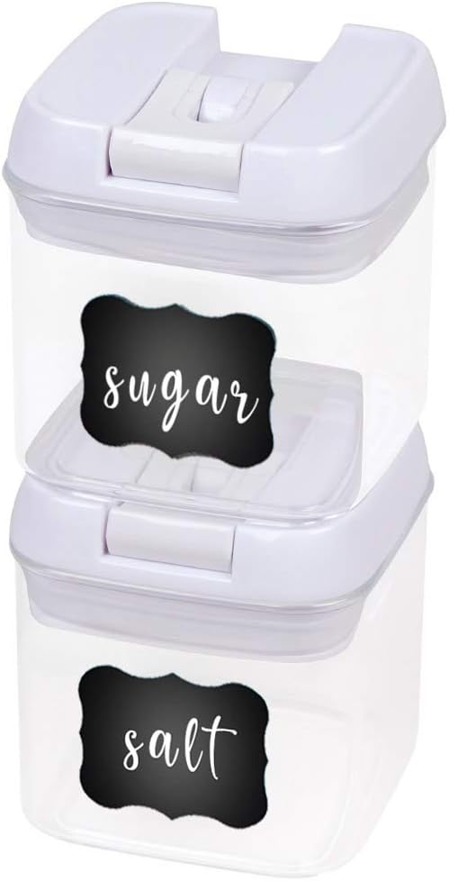 Juego de 2 recipientes herméticos pequeños para almacenamiento de