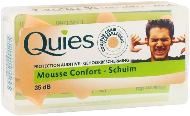 Quies Rubber Foam Ear Plugs 3 Pairs - Colour : Colour flesh