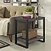 Walker Edison Industrial Wood End Side Accent Table Living Room Entryway Kitchen Dining Room Console Living Room, 24 Inch, Charcoal