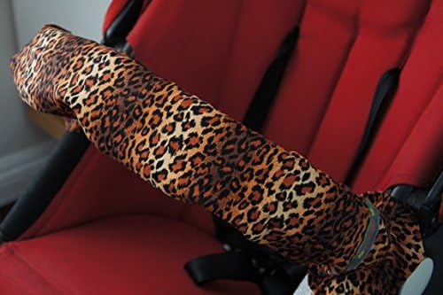 Lollibar Stroller Safety Handlebar Cover in Pattern"Wild Thing" Shades of Brown Cheetah