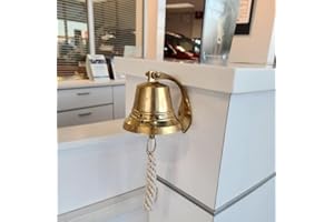 The Metal Magician Nautical Hanging Wall Mountable 4" Solid Brass Ship Bell