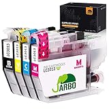 JARBO Compatible Ink cartridges Replacement for Brother LC3013, 1 Set, Compatible with Brother MFC-J491DW, MFC-J690DW, MFC-J895DW, MFC-J497DW Printer (1 Black, 1 Cyan, 1 Magenta, 1 Yellow)