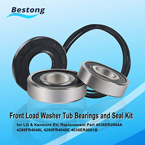 Bestong Front Load Washer Tub Bearings and Seal Kit Compatible for LG