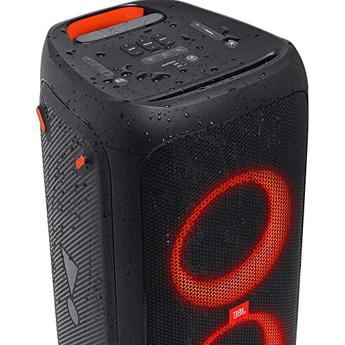 JBL PartyBox 310 Portable Bluetooth Speaker (Party Lights) Bundle with Vocal Microphone, XLR