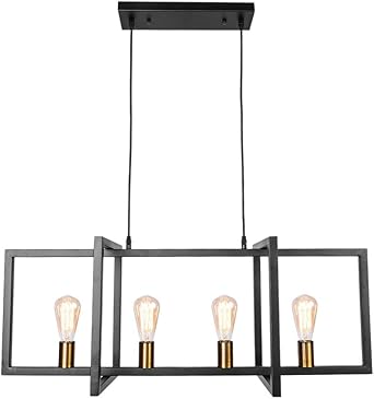 Lingkai Modern Kitchen Island Light Pendant Chandelier 4 Light
