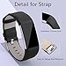 For Fitbit Charge 2 Bands Blue, Henoda Leather Wristband for Fitbit Charge 2 Replacement Strap Women Men Large Small