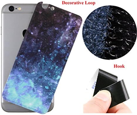 Easy Attached Hook &amp; Loop Universal Mounting System - KIUKIU Cell Phone Holder Magic Tape Decorative Skin Decal with Invisible Velcro Stand Function for Apple 4.7" iPhone 6 / iPhone 6s (Star)