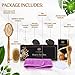 Dry Brushing Body Brush Skin Exfoliating 9Pc Spa Set with Face Brush, Exfoliator Gloves, Cellulite Massager, Lava Pumice Stone, Konjac Sponge, Headband - Get Glowing, Healthy, Revitalized Skin!