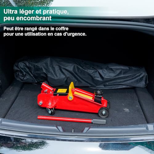 HYCHIKA 1.5 Ton Hydraulic Car Jack, Hydraulic Car Jack, Lifting Jack, with Quick Lift Pump with Hydraulic Piston, Lifting Range: 135-320 mm, for Cars, Tire Change