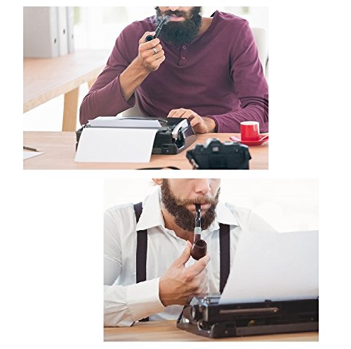 Home-organizer Tech Wooden Smoking Pipe Tobacco Pipe with Pipe Accessories True Man's Essential Fashion Decoration Choice (Round Bottom)