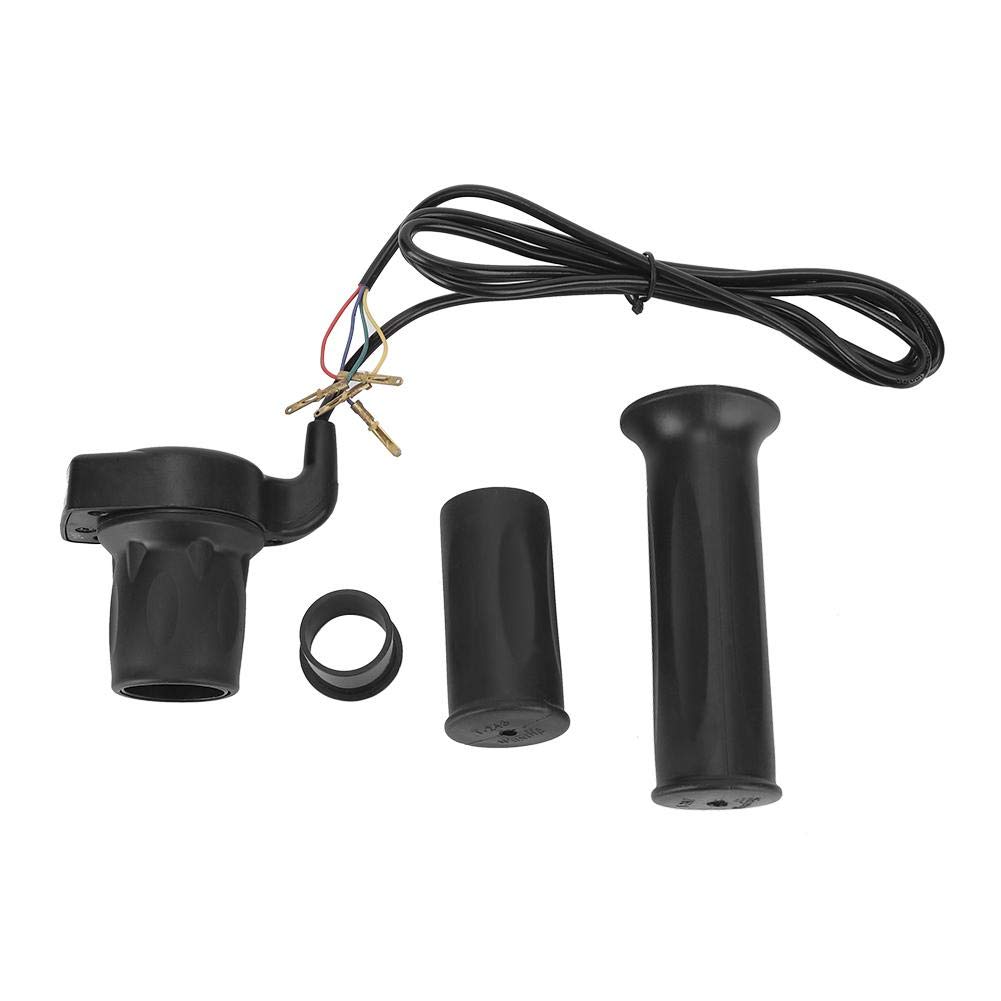 24V Half Throttle Assembly ABS Handle Grip with Power Indicator for Electric Scooter Easy Install 4-Wire Cable Set