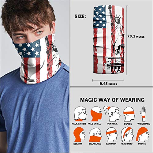 Neck Gaiter Face Mask,Reusable Face Cover Scarf,Summer Cooling Breathable Lightweight Bandana for Men Women