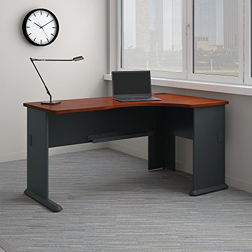 Bush Business Furniture Series A Right Corner Desk in Hansen Cherry and
