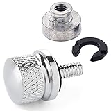 Amazicha Chrome Aluminum Seat Nut Quick Mount Bolt Hard Anodized for Harley Davidson 1999-2019