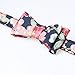 Fourhorse Small Dog and Cat Collars with Cute Blue Flowers Bandana and Bowtie , Adjustable Buckle Soft and Comfortable