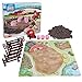 Play Dirt Pig Pen - Unique Play Dirt for Burying and Digging Fun - Includes Dirt, Pigs, Fence, Tractor, and Play Mat