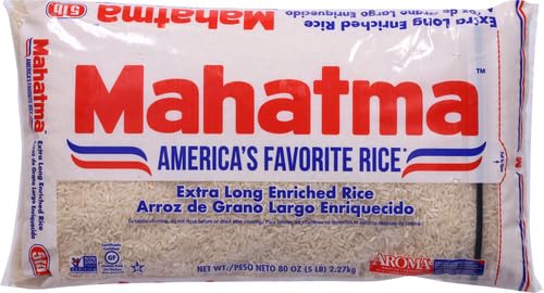 MAHATMA EXTRA-LONG-GRAIN RICE 5-POUND RICE BAG, GLUTEN-FREE AND NON-GMO WHITE RICE BULK BAG, 1 BAG OF RICE