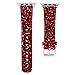 iiteeology Compatible with Apple Watch Band 38mm 40mm 42mm 44mm, Christmas Sparkly 3D Glitter Bling Leather iWatch Band for Apple Watch Series 5/4/3/2/1 Women Girls (Red, 38mm)