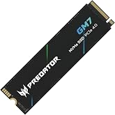 Acer Predator GM7 1TB SSD: M.2 2280 PCIe Gen 4 x4 NVMe 2.0, Read Speed Up to 7400 MB/s, Internal PC Solid State Drive for Laptop, Desktop and PS5 - BL.9BWWR.118