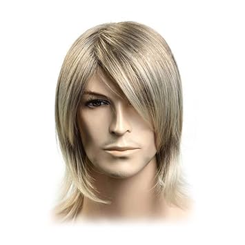 Men Short Spiky Layered Cosplay Wig Halloween Christmas Carnival