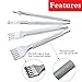 Aiskaer Stainless Steel 4mm 1/2/4/6 Prong DIY Diamond Lacing Stitching Chisel Set Leather Craft Kits (Upgrade Section Silver)
