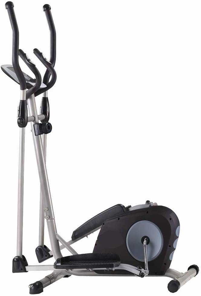 Xhtoe Cross Trainers Elliptical Machine Fitness Workout Cardio Training Machine Control Mute Elliptical Trainer With LCD Monitor Elliptical Machine Trainer Black Multifunctional Display