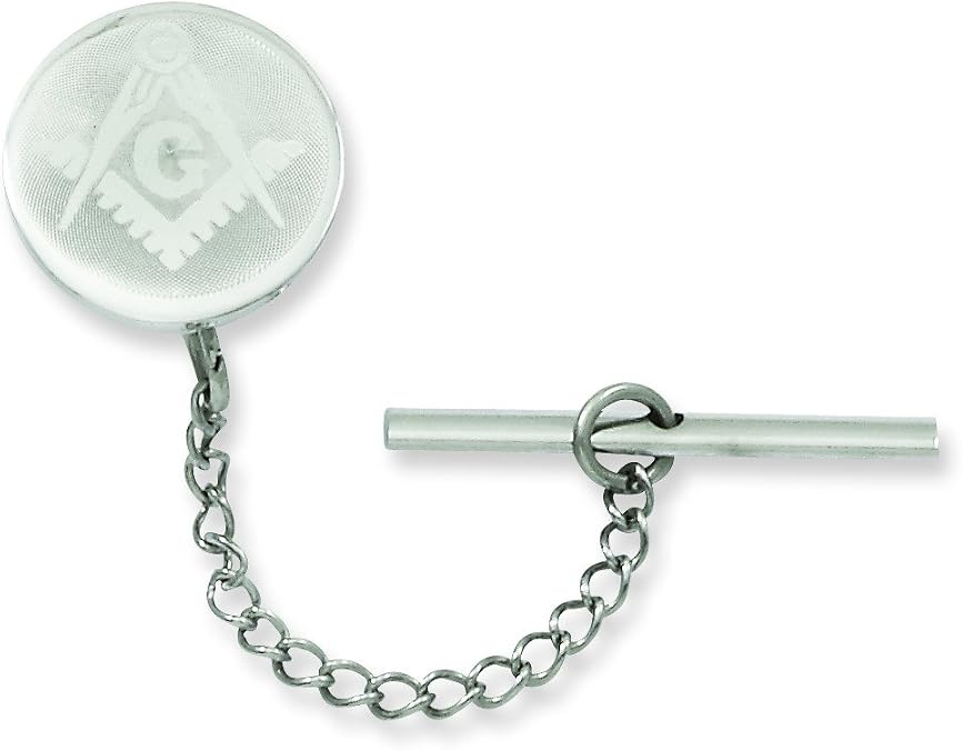 Amazon Kelly Waters Rhodium Plated With Chain Masonic Tie Tack 
