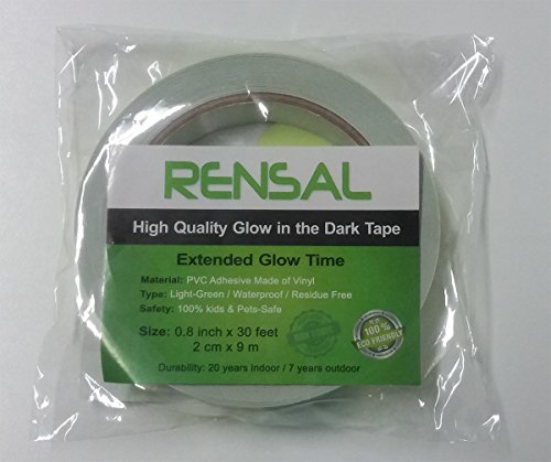 image for RENSAL Glow Tape - Premium Quality Fluorescent Tape, 30 feet x 0.8 Inc