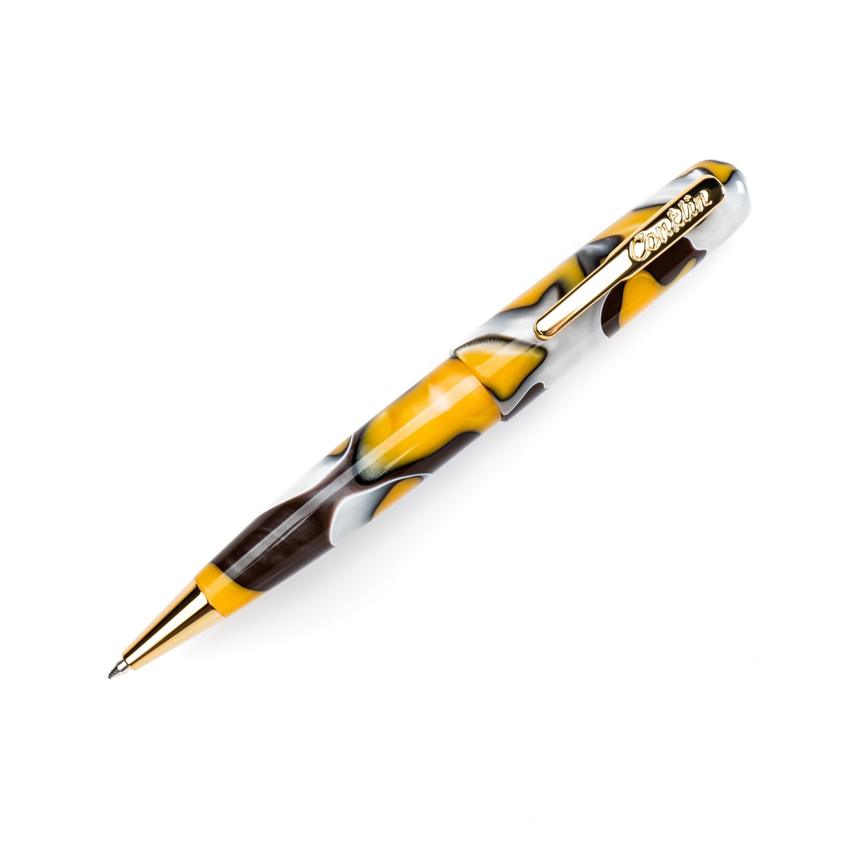 Conklin All American Yellowstone Ballpoint Pen with Gold Trim