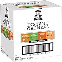 Quaker Instant Oatmeal Variety Pack, Breakfast Cereal, 48 Count