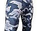 Xtextile Mens Camouflage Sports Compression Tight Leggings (Medium, Black+Grey)