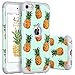 iPod 6 Case, iPod 5 Cases, BENTOBEN Super Slim Pineapple Design Hard PC Soft Rubber Hybrid Glossy Anti-Scratch Shock Proof Protective Case for iPod Touch 5 6th Generation, Green/Gray