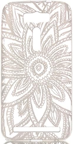 Asus Zenfone 2 Laser 5.5(550KL) Case, Weline White Geometric Flower Pattern Ultra Thin Crystal Clear Rubber Gel TPU Soft Silicone Bumper Shell Protector Cover for Asus Zenfone 2 Laser 5.5(550KL)