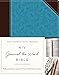 NIV, Journal the Word Bible, Leathersoft, Brown/Blue: Reflect, Journal, or Create Art Next to Your Favorite Verses
