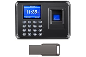 Diseleri Time Clocks for Employees Small Business, Clock in Machine for Employees, Clock in Clock Out Machine, with 2.4 TFT LCD Screen, USB Download Data, 1000 Fingerprints Scanner (with 8G U-Disk)