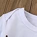 LNGRY Newborn Infant Baby Girl Boy Letter Romper +Pants+Hat Thanksgiving Outfits (12-18 Months, White)
