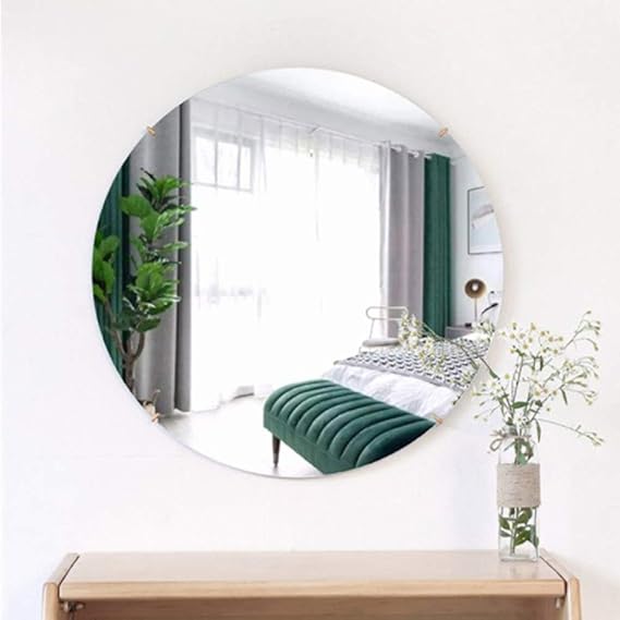 Spiegel-Badezimmerspiegel, schmiedeeiserner Rahmen, runder Wandbehang